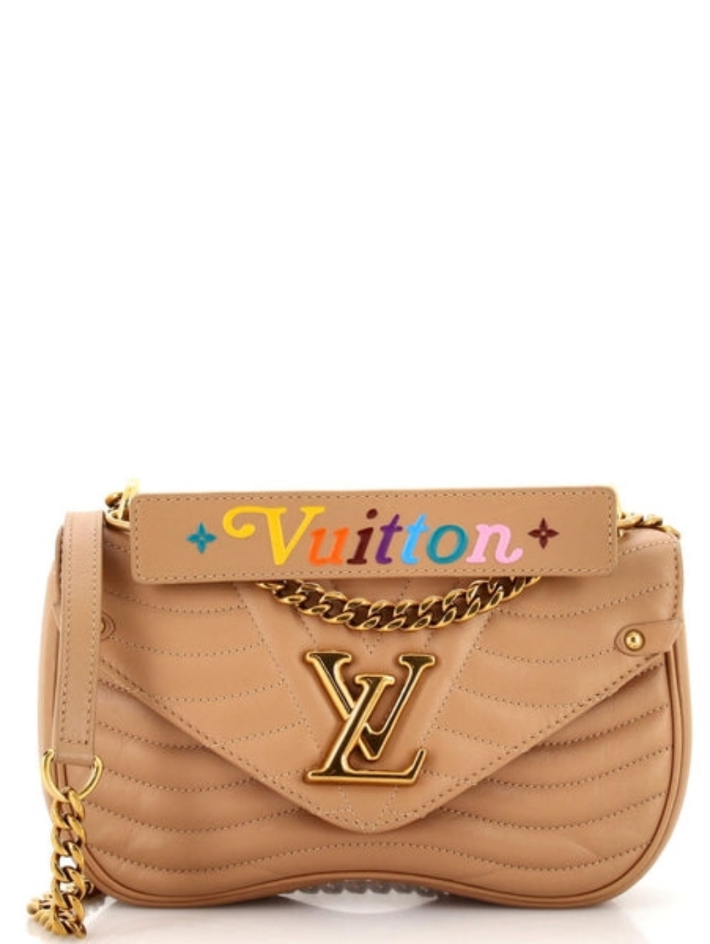 Like New! Authenticated LOUIS VUITTON NEW WAVE Chain Pochette PM